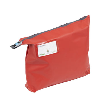 Single Seam Mail Bag with Gusset CG2 Button Red